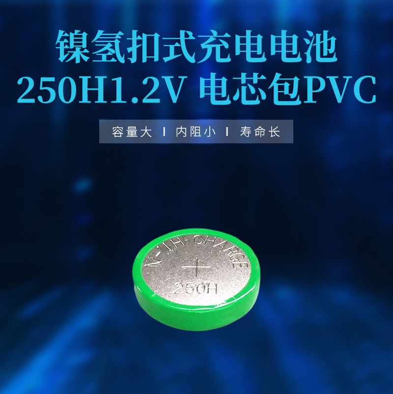 镍氢扣式充电电池250H1.2V 电芯包PVC